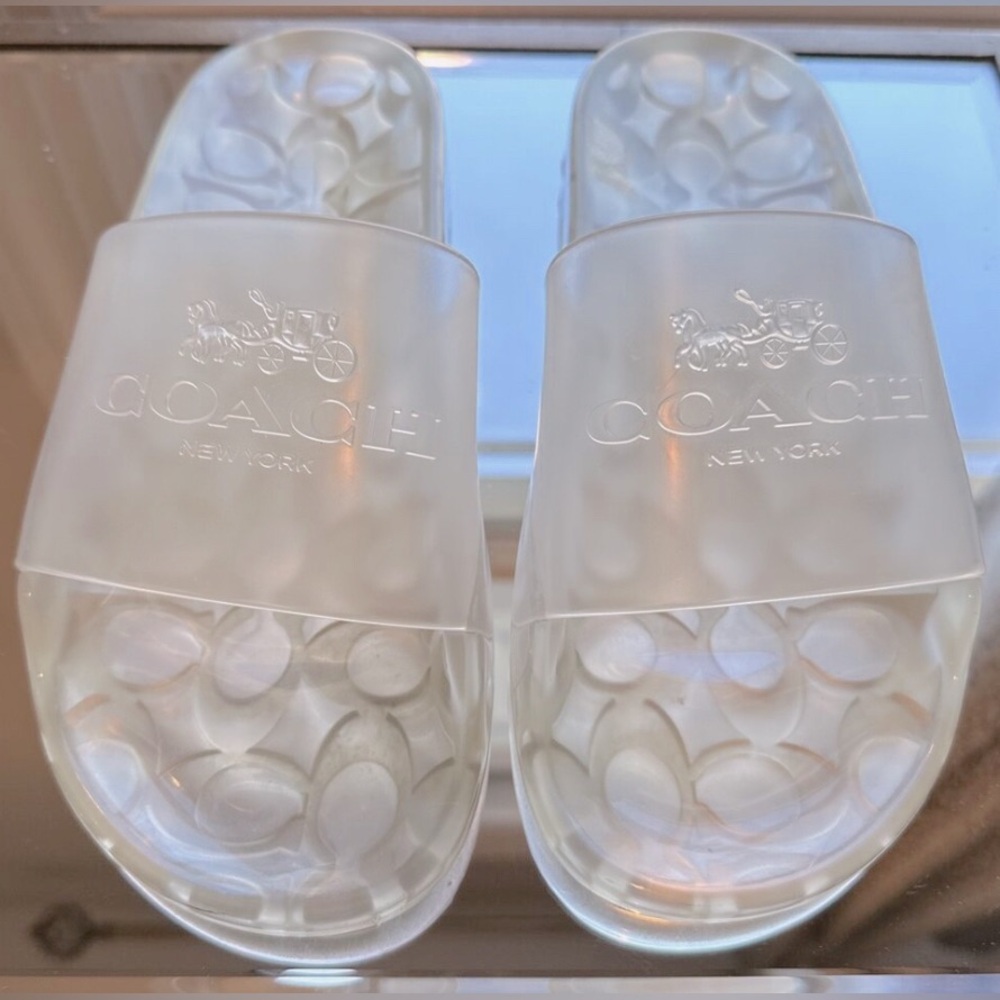 Coach Clear Translucent Slide Sandals